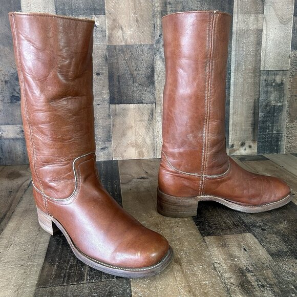 Frye 2955 Vintage White Label Tall Campus Boots Mens 11 D - Picture 2 of 12